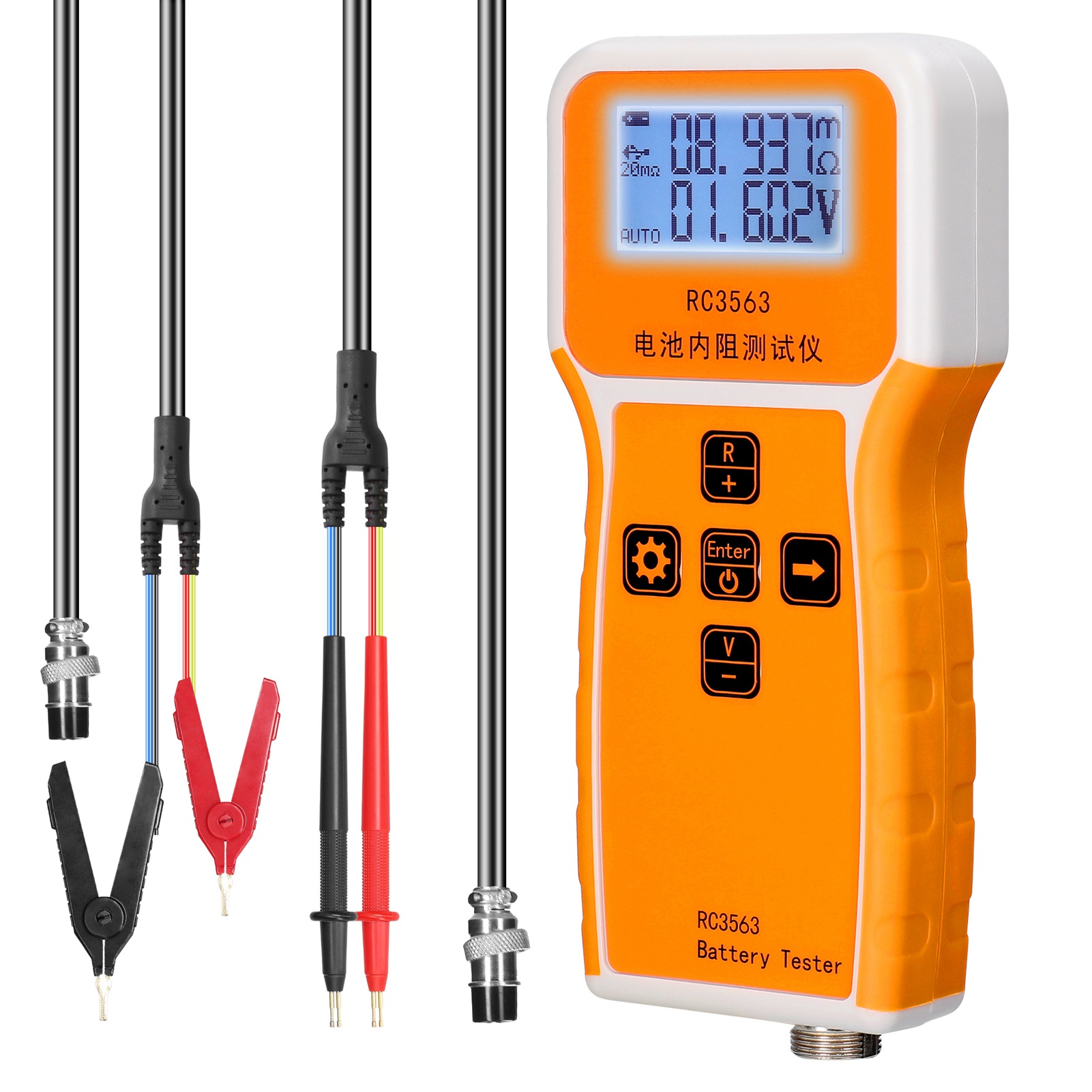 Battery Internal Resistance Tester Four Wire - 200Ohm 100V Handheld Batterij Interne Weerstand