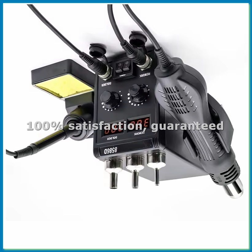 Smd Rework Station Hot Air Soldering 2 In 1 - 8586D Soldeerstation 2in1 750W Hetelucht LCD