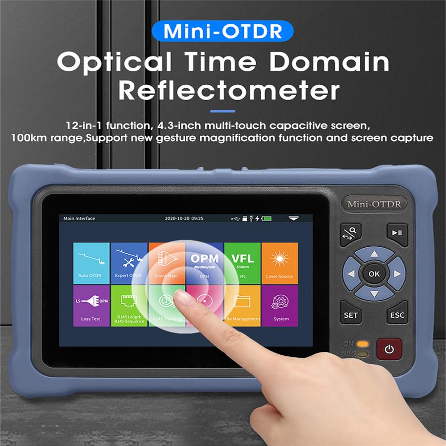Optical Time Domain Reflectometer Otdr 1310 1550Nm - 4,3 inch touchscreen MINI OTDR 1310/1550nm