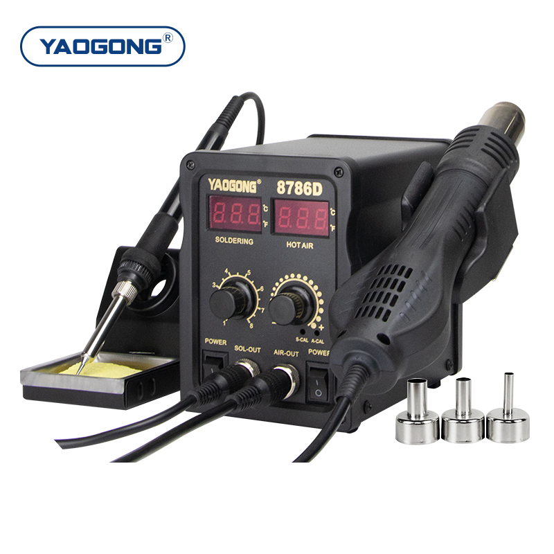 YAOGONG 8786D 2-in-1 digitaal  - Smd Rework Station Hot Air Soldering 2 In 1 recensie en prijs