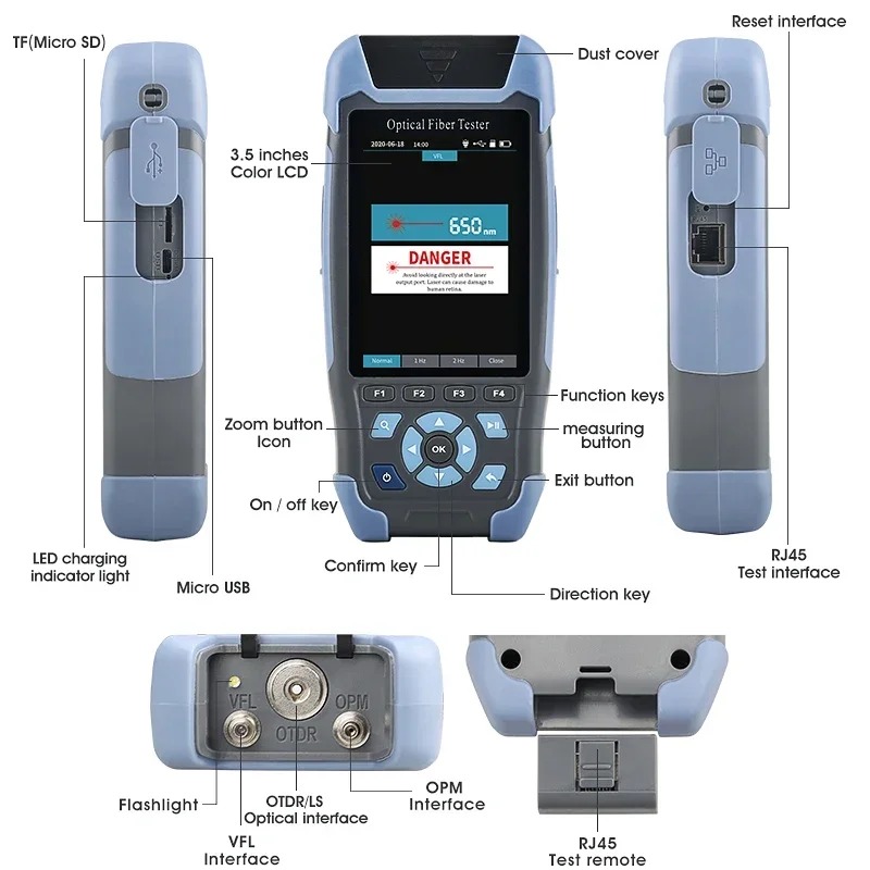 AUA-900A/D Hoge Nauwkeurige OT - Optical Time Domain Reflectometer Otdr 1310 1550Nm recensie en prijs