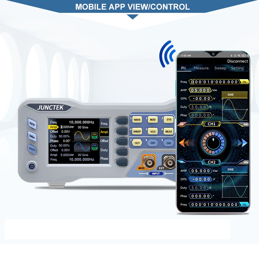 JDS8060 JDS8000 60Mhz Functie  - Dual Channel Arbitrary Waveform Function Generator 60Mhz recensie en prijs