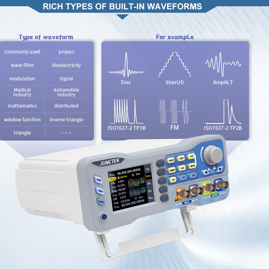 JDS8060 JDS8000 60Mhz Functie  - Dual Channel Arbitrary Waveform Function Generator 60Mhz recensie en prijs