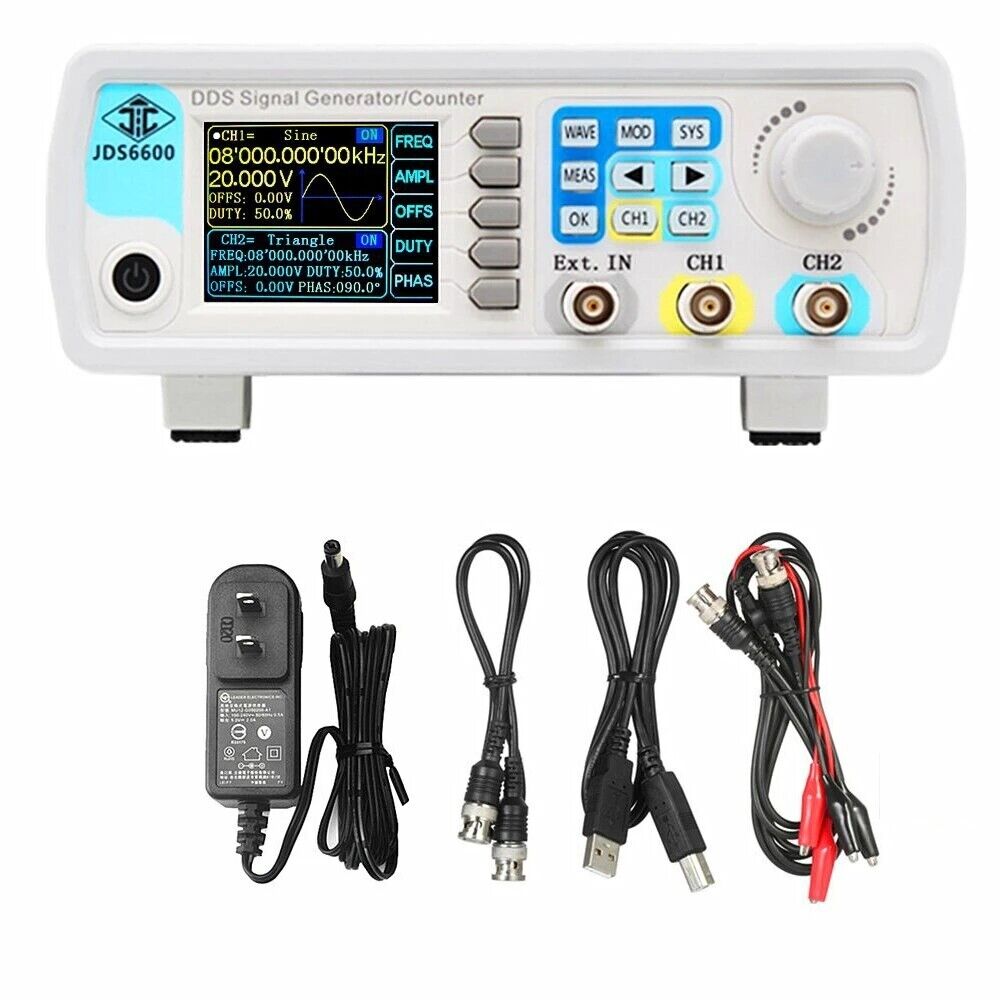 JDS6600 60MHz DDS Functie Sign - Dual Channel Arbitrary Waveform Function Generator 60Mhz recensie en prijs