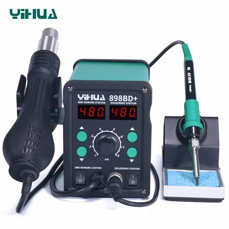 YIHUA 898BD+ 220V 2-in-1 digit - Smd Rework Station Hot Air Soldering 2 In 1 recensie en prijs