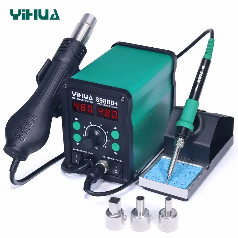 YIHUA 898BD+ 220V 2-in-1 digit - Smd Rework Station Hot Air Soldering 2 In 1 recensie en prijs